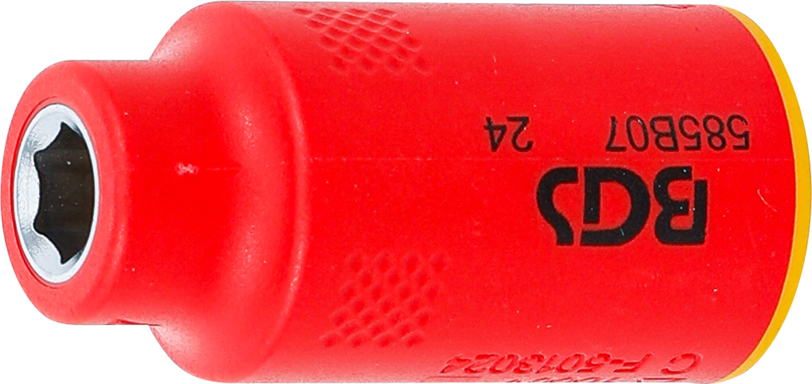 BGS 35869 VDE-Steckschlüssel-Einsatz Sechskant | Antrieb Innenvierkant 10 mm (3/8") | SW 7 mm