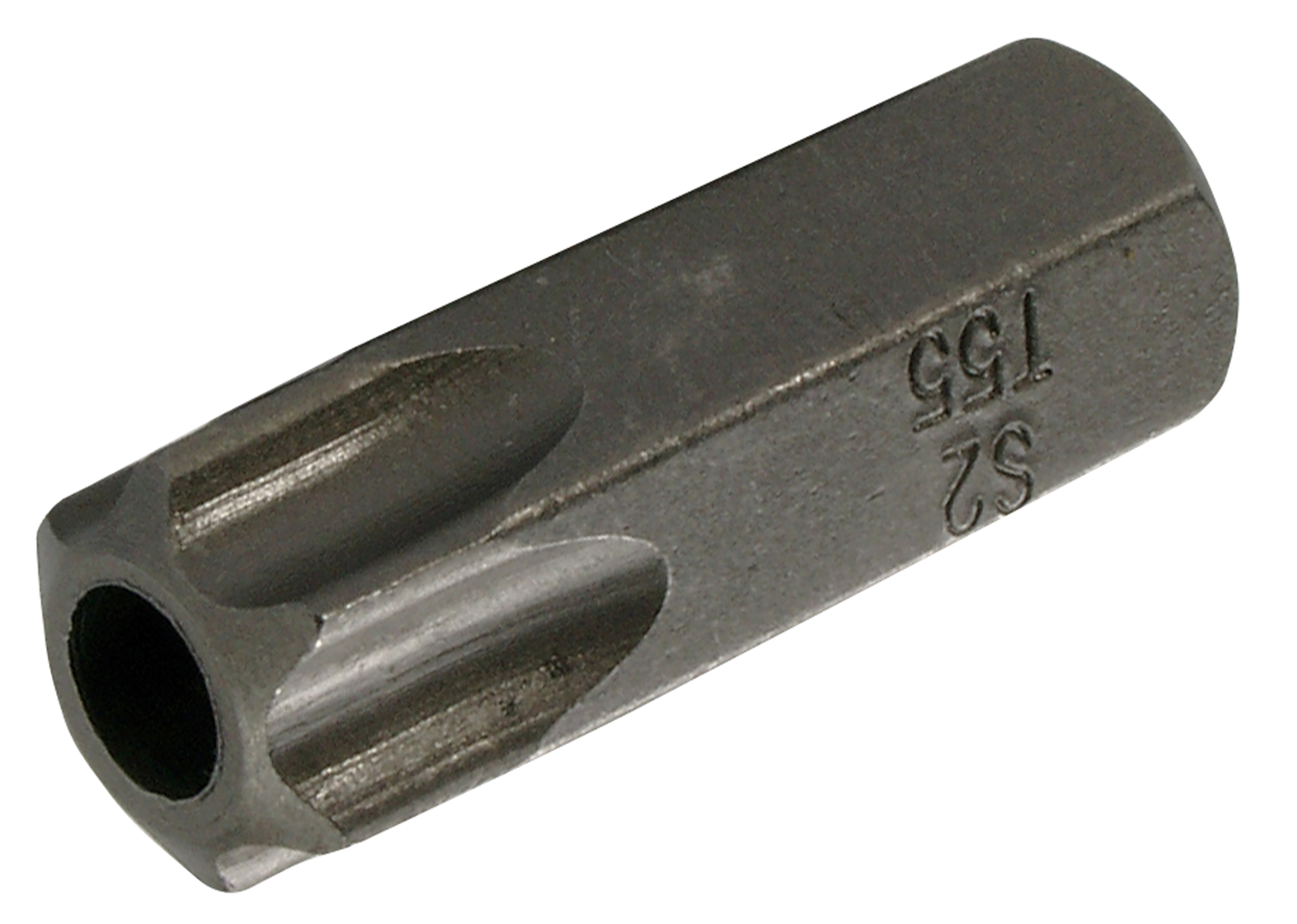 BGS 4655 Bit | Länge 30 mm | Antrieb Außensechskant 10 mm (3/8") | T-Profil (für Torx) mit Bohrung T55