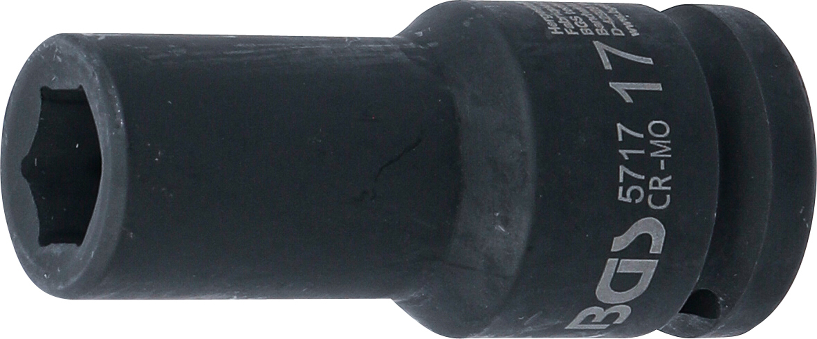 BGS 5717 Kraft-Steckschlüssel-Einsatz Sechskant, tief | Antrieb Innenvierkant 20 mm (3/4") | SW 17 mm