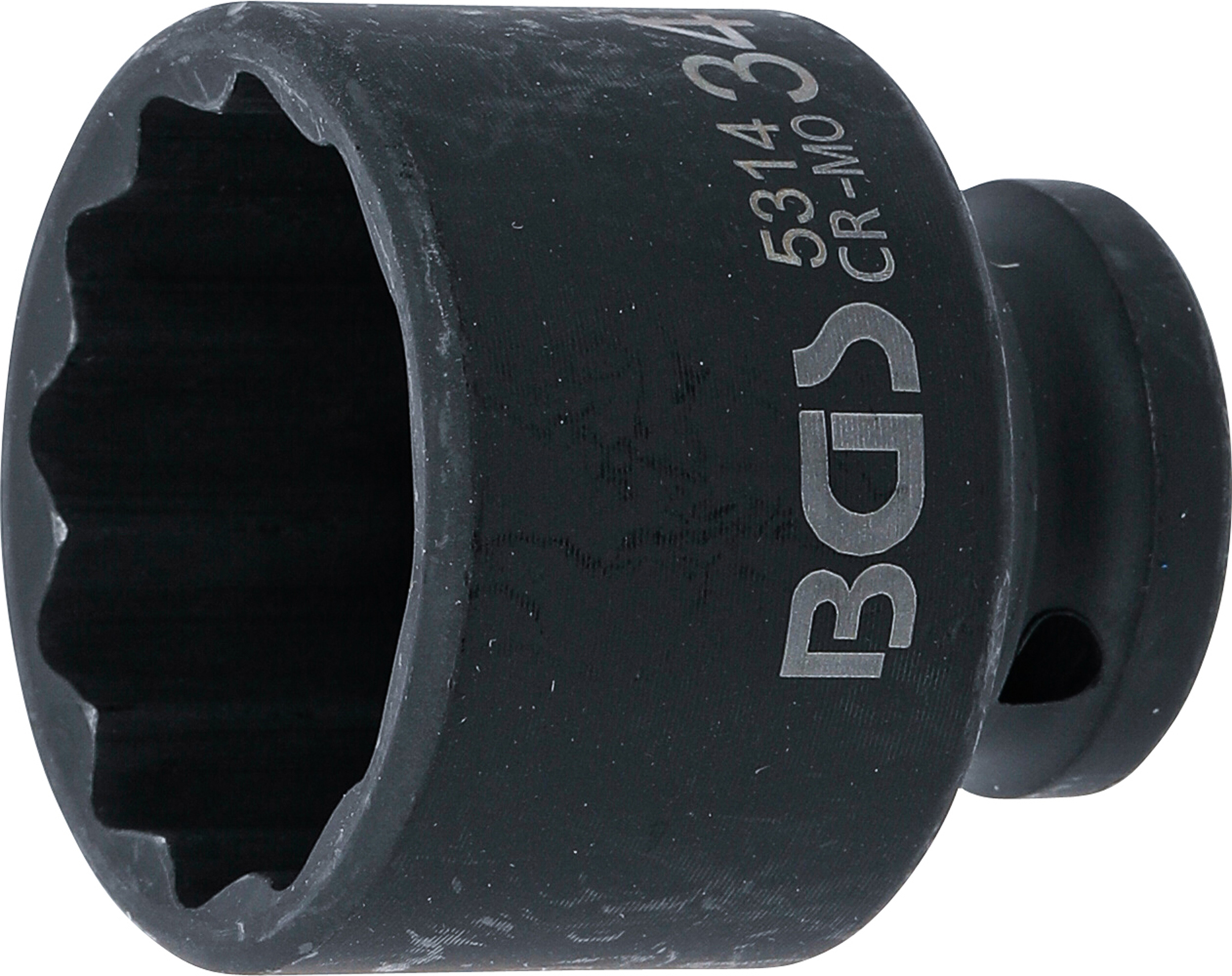 BGS 5314 Kraft-Steckschlüssel-Einsatz Zwölfkant | Antrieb Innenvierkant 12,5 mm (1/2") | SW 34 mm