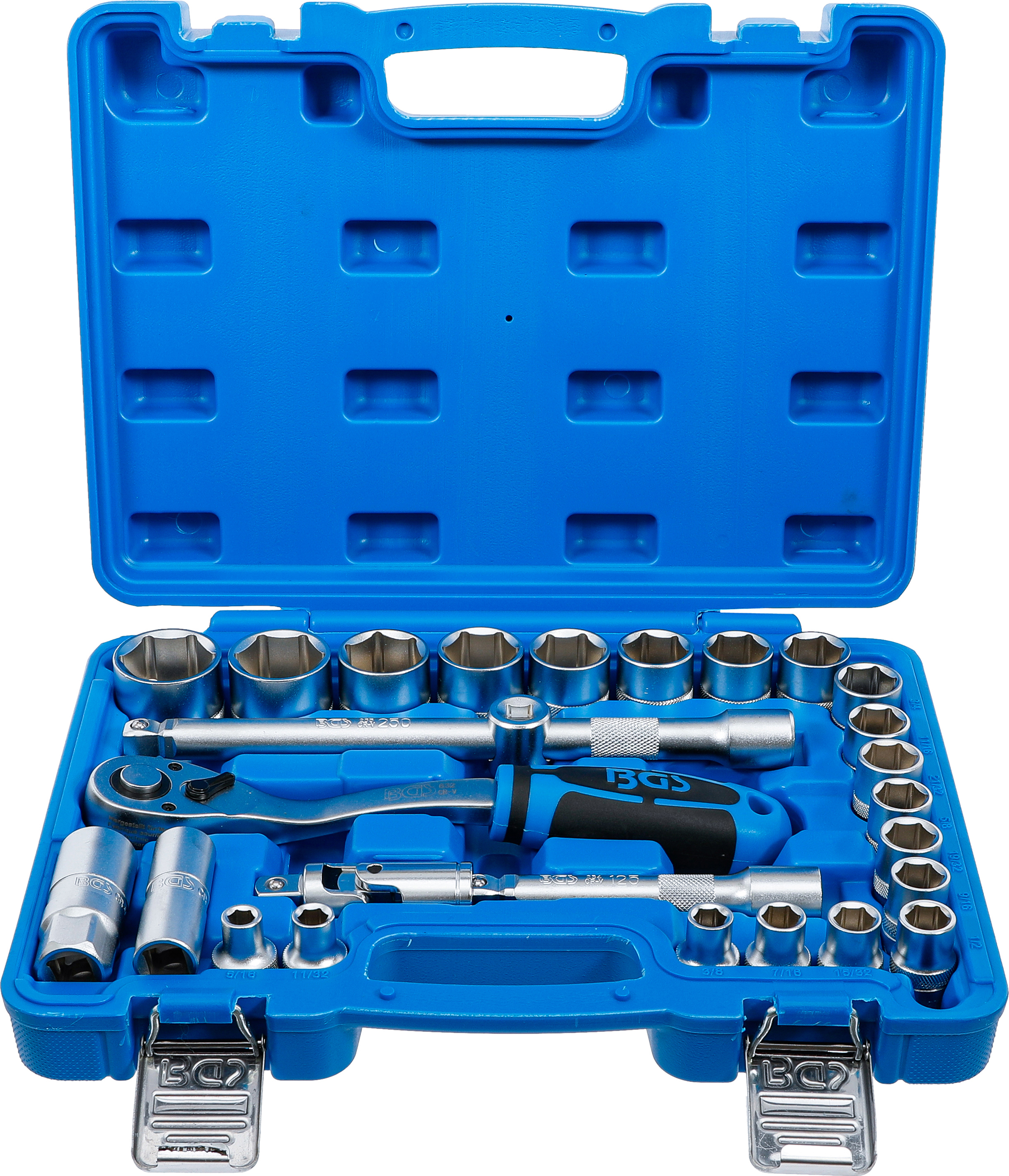 BGS 2216 Steckschlüssel-Satz | Antrieb 12,5 mm (1/2") | Zollgrößen | 27-tlg.