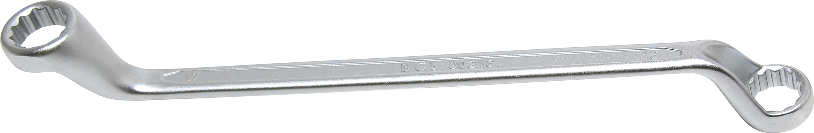 BGS 30216 Doppel-Ringschlüssel | tief gekröpft | SW 16 x 17 mm