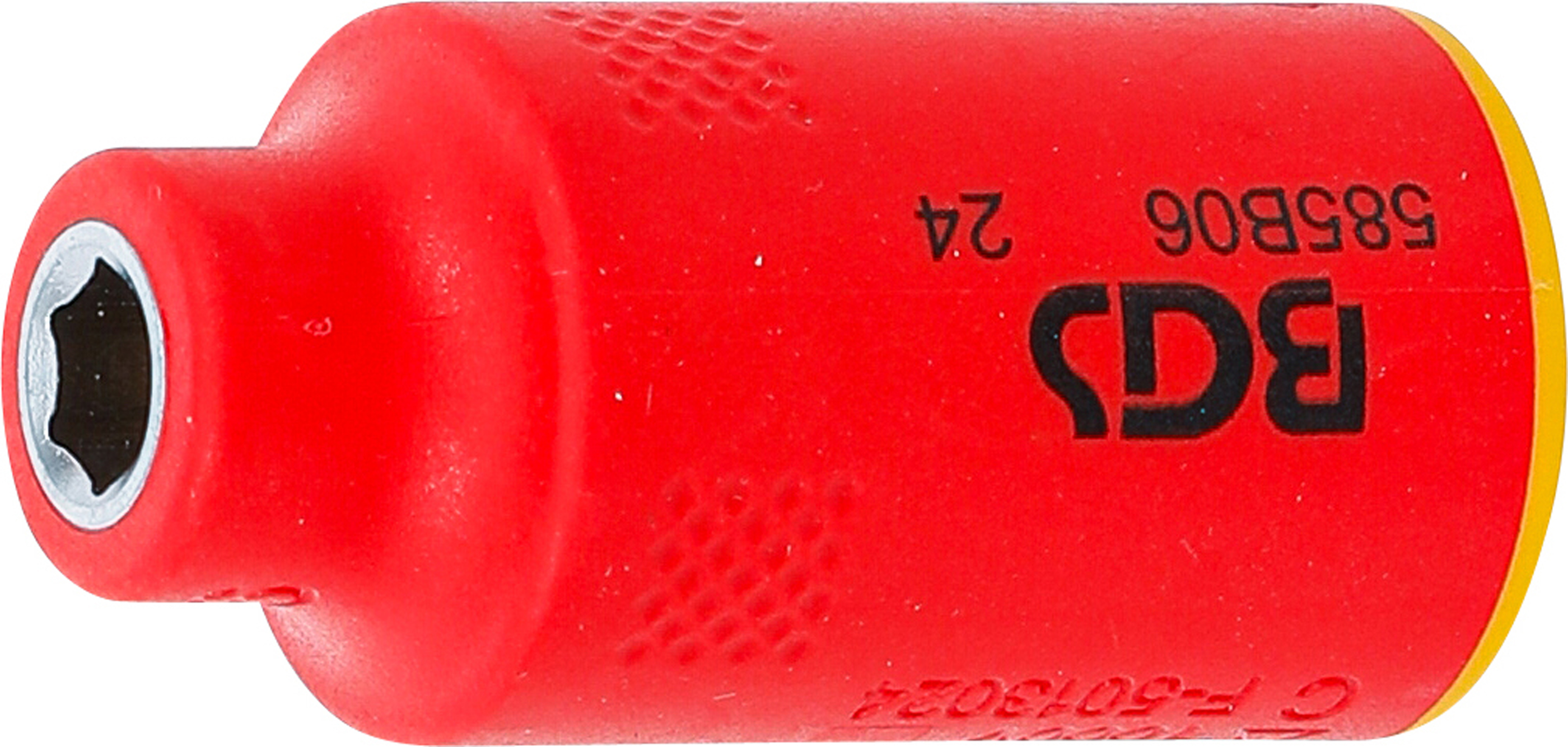 BGS 35868 VDE-Steckschlüssel-Einsatz Sechskant | Antrieb Innenvierkant 10 mm (3/8") | SW 6 mm