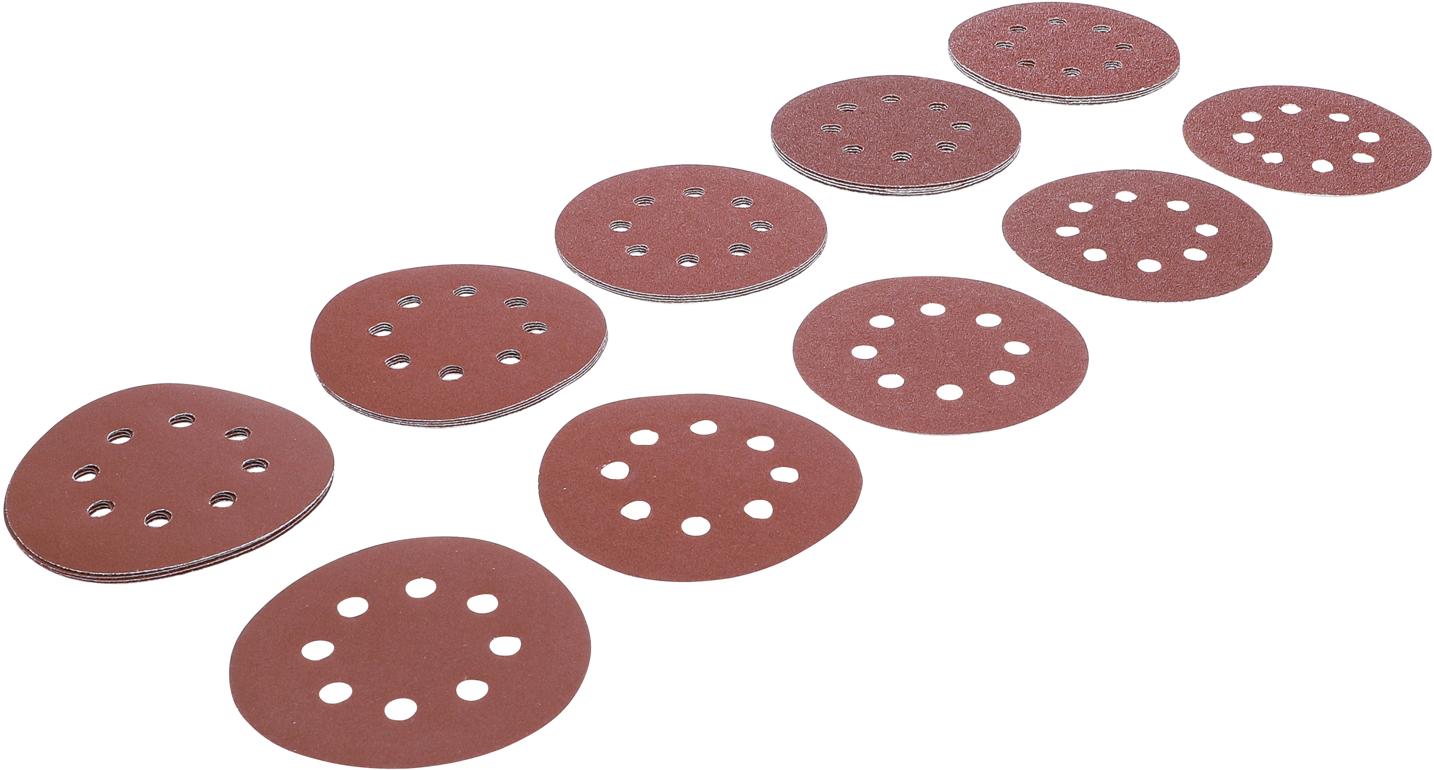 BGS 80817 Schleifblatt-Satz für Exzenterschleifer | Ø 125 mm | K 40 - 180 | 25-tlg.
