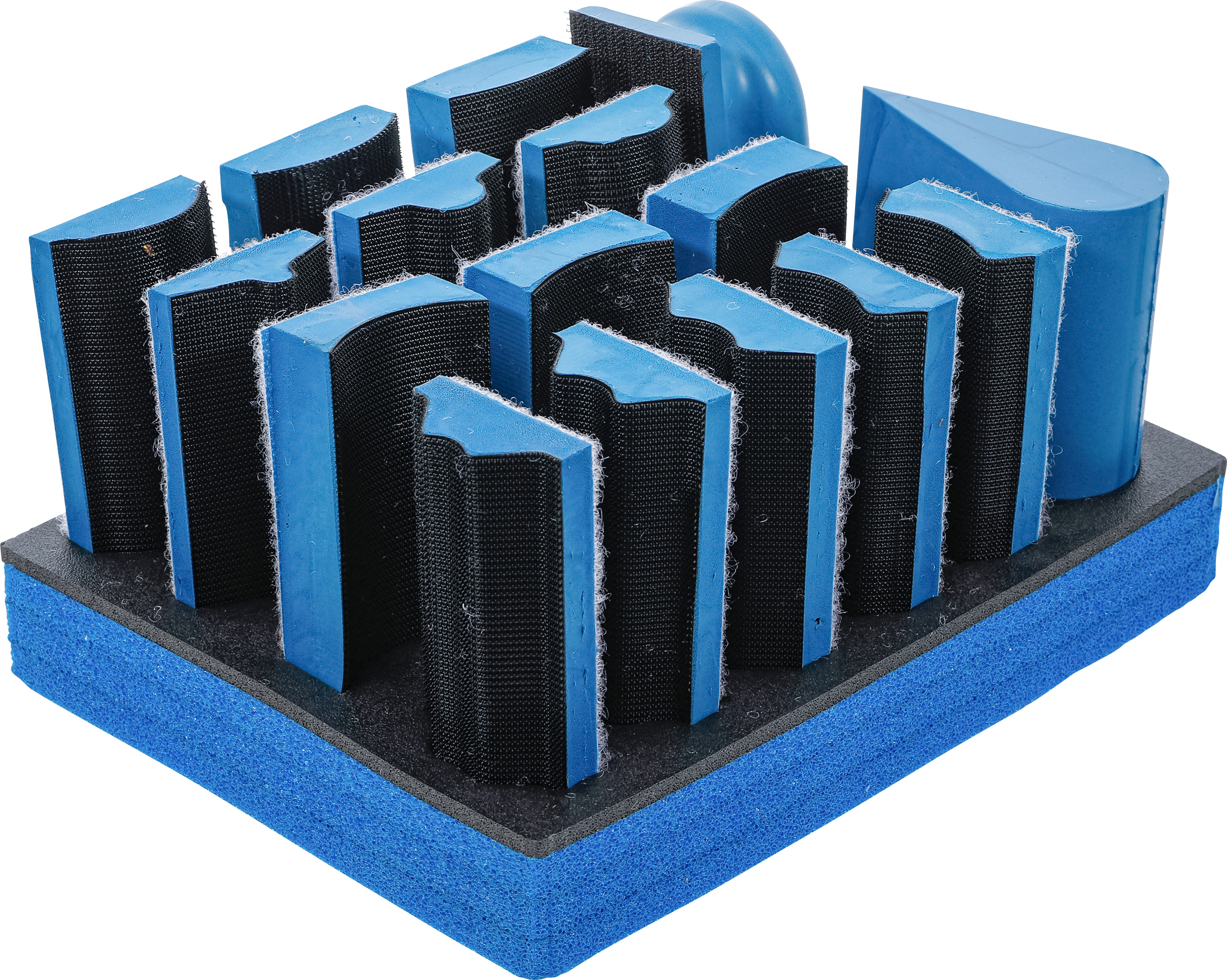 BGS 74365 Klett-Schleifblock-Satz | 16-tlg.