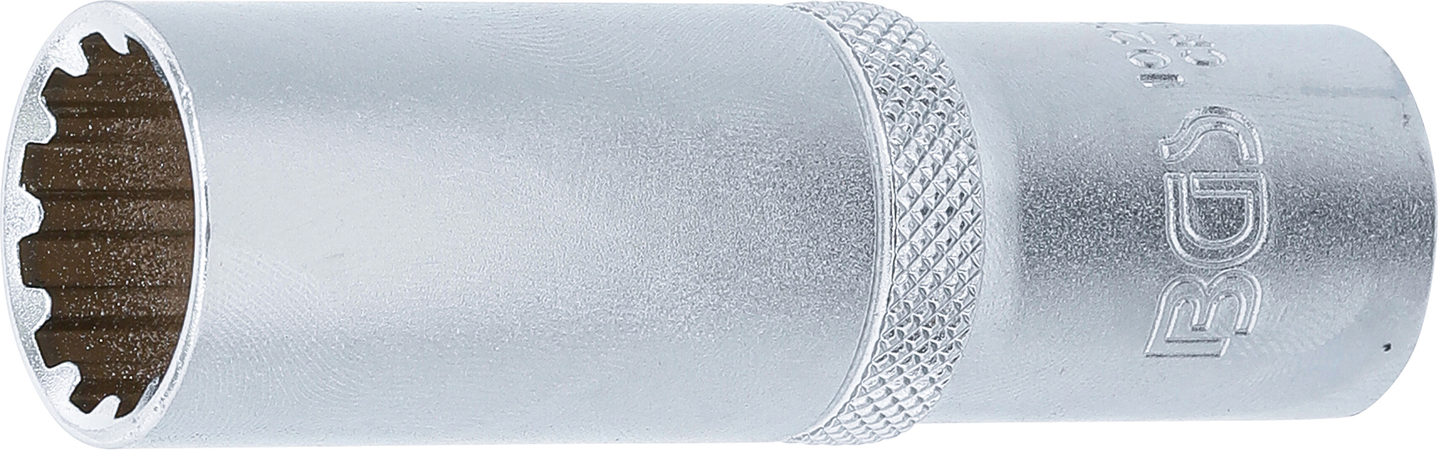 BGS 10257 Steckschlüssel-Einsatz Gear Lock, tief | Antrieb Innenvierkant 12,5 mm (1/2") | SW 17 mm